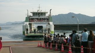 大久野島まで１５分ほどの船旅