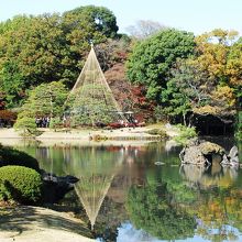 六義園の蓬莱島は岩のことでした