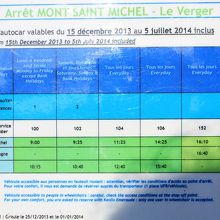 モンサンミッシェル発の時刻表