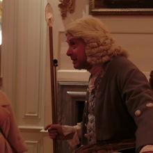 中で説明をしていたおじさん