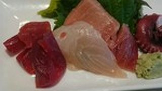 出発前に刺身で一杯