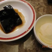 コーヒーゼリーとバニラアイス