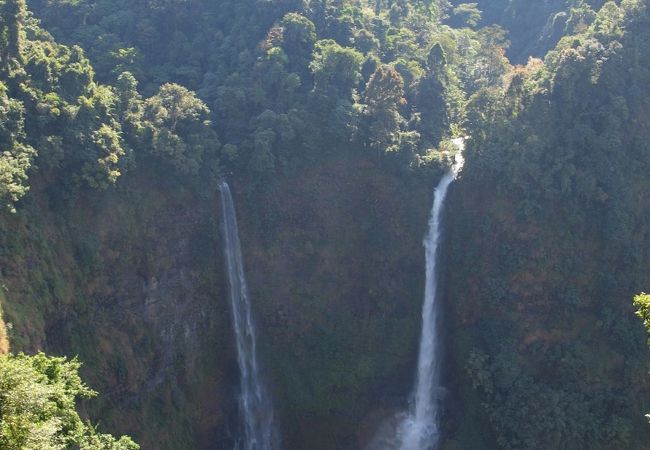 ラオスで最大落差の滝