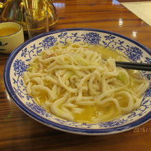 白菜肉糸湯面（緬）１５元を食べました。