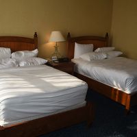 ベッドはかなり大きく小さな子供であれば一緒に寝れます