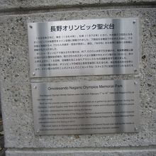 ４聖火台の説明板