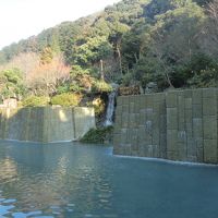 ホテルのロビー前の庭