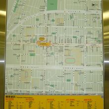 駅周辺図、将来的にはもうひと路線乗り入れます