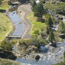 ダム直下の公園