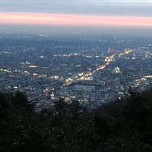 金華山ロープウェイから見た岐阜市の景色。