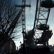 下から見上げた観覧車