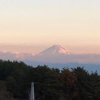 夕暮れの富士山