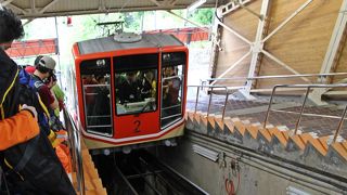 ゴールデンウィークの登りのケーブルカーは激混み