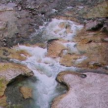 河川岩場の水の流