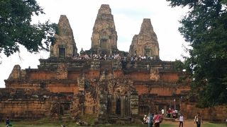 夕日は綺麗だけど木が邪魔でみづらい