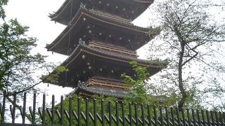旧寛永寺五重塔は上野動物園の中にあります。