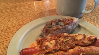 お洒落なパン屋。イートインあり