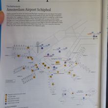 KLM機内誌に掲載の空港搭乗口マップ