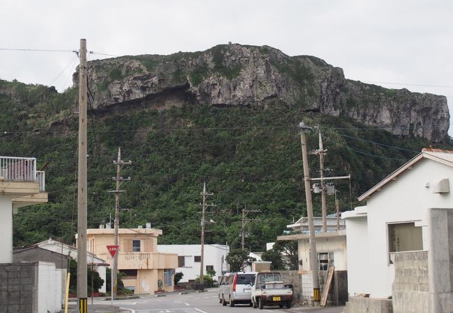 祖納集落がよく見える