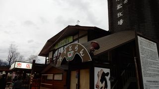 インターすぐそばの立地。アイスやバーベキューも食べられ、温泉も。