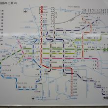大阪市営地下鉄の路線図