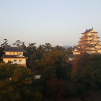 朝のお城、部屋から
