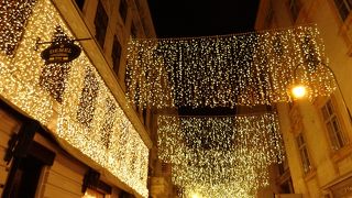 イルミネーションの綺麗な通り