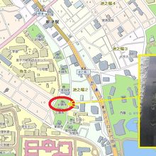 妙顕寺の場所を記した地図です。不忍通りの西側の通りにあります