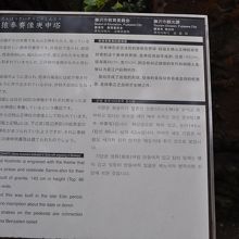 群猿奉賽像庚申塔案内板