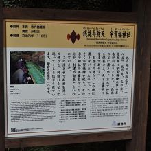宇賀福神社(銭洗弁財天) 案内板