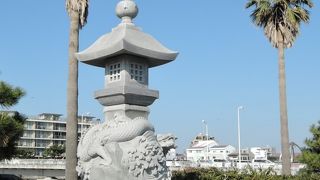 江ノ島弁天橋上の記念撮影スポット