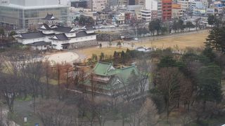 富山市役所の３６０度の展望台