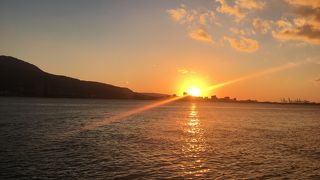 夕陽がきれいです