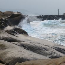 海岸沿いを歩けます