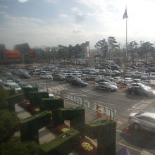 ターミナルビル２Fから眺めた外部の景観