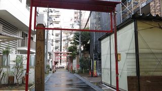 独特の鳥居の先に…