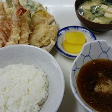海老天付天ぷら定食