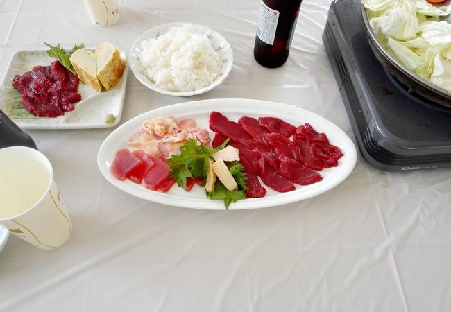 ダチョウのお肉が食べられます