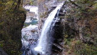 龍王峡のシンボルの滝