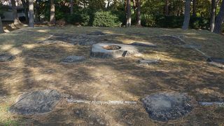 芯柱を支える礎石などくっきりとした形が残っていて