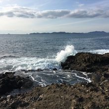 城址より天草を望む。