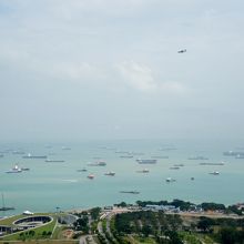 サンズスカイパークからのシンガポール海峡