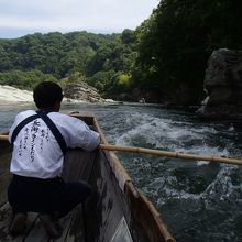 川の流れはゆっくりでした