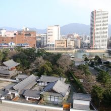 天守閣から観た小倉の街