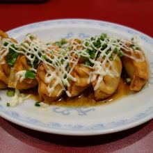 ネギまみれ揚げ餃子