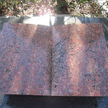 ２石碑の上の石の本