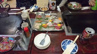 湾に出るまでは結構揺れる。