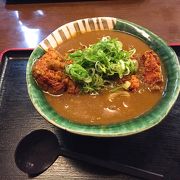 結構ピリ辛のカレーうどんが美味!