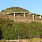 目の前にループ橋