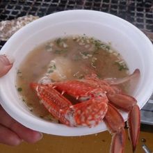 カニ汁などカキ以外のメニューも豊富です。